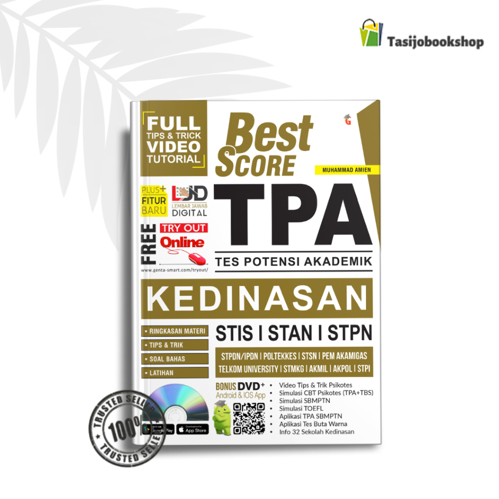 BUKU TPA PSIKOTES - BEST SCORE TPA KEDINASAN STIS STAN STPN
