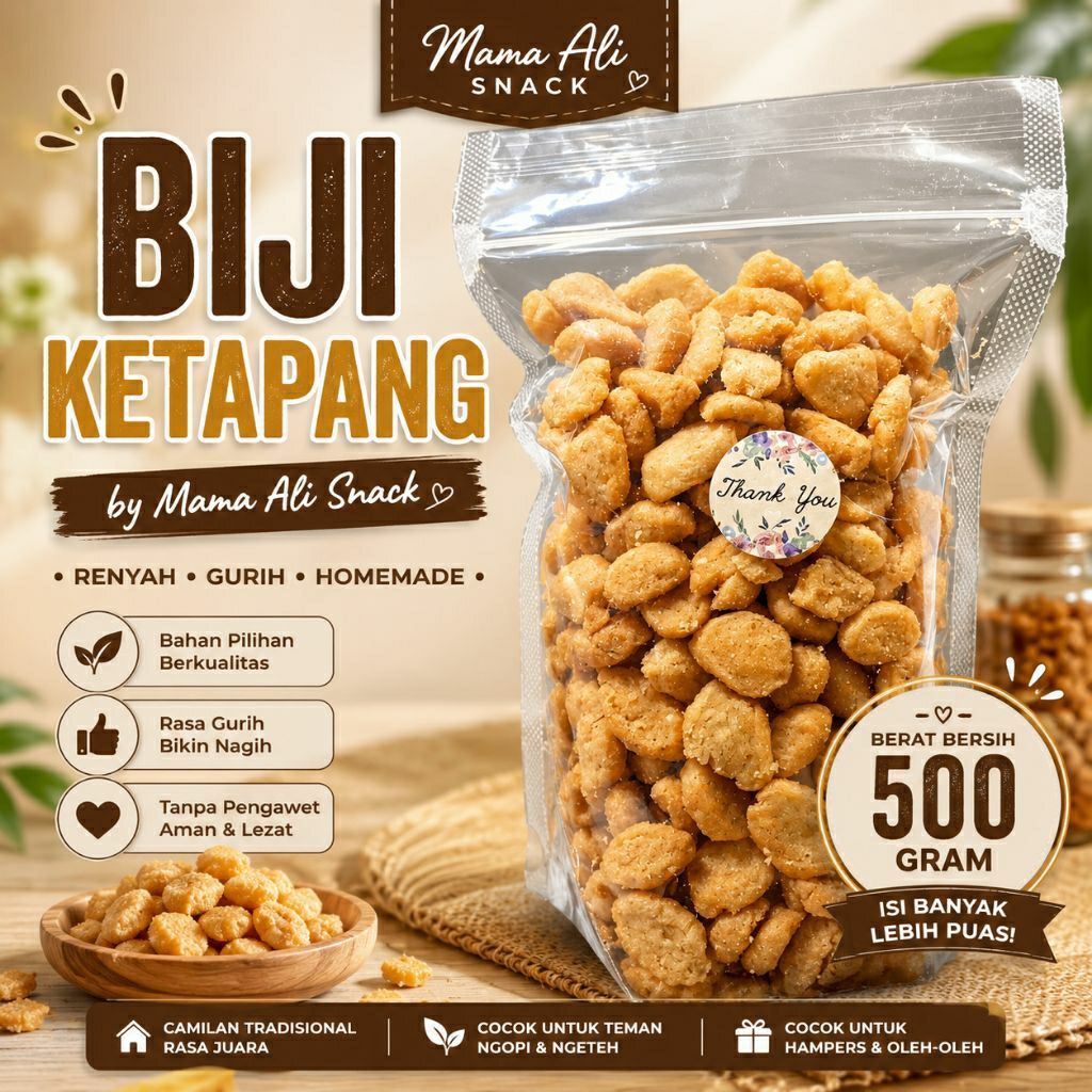biji ketapang 500 Gram | biji ketapang renyah | biji ketapang murah