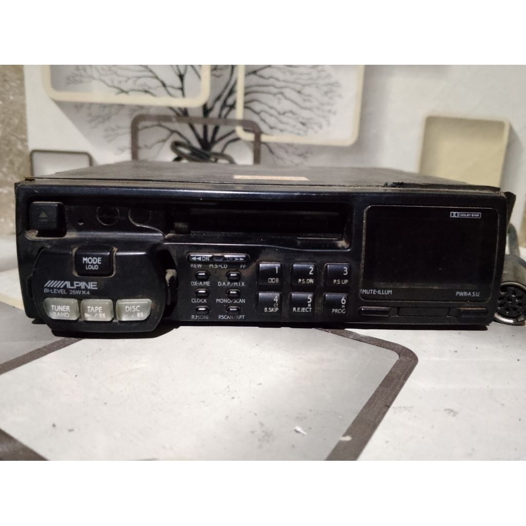 head unit tape mobil singeldin ALPINE 7224 E