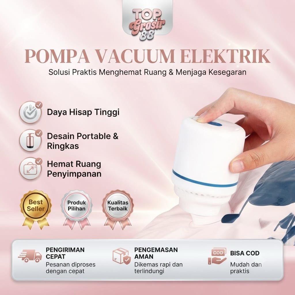 Pompa vakum elektrik ,Pompa vacum Manual / pompa kantong vakum pakaian elektrik