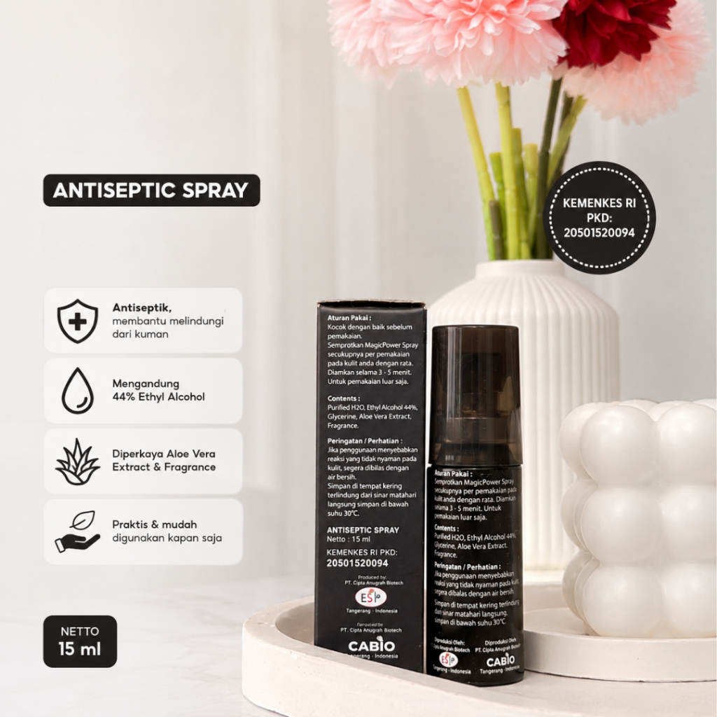 (PRIVASI) Magic Power Spray Pelembab Kulit Tisu Magic Treatment Pria
