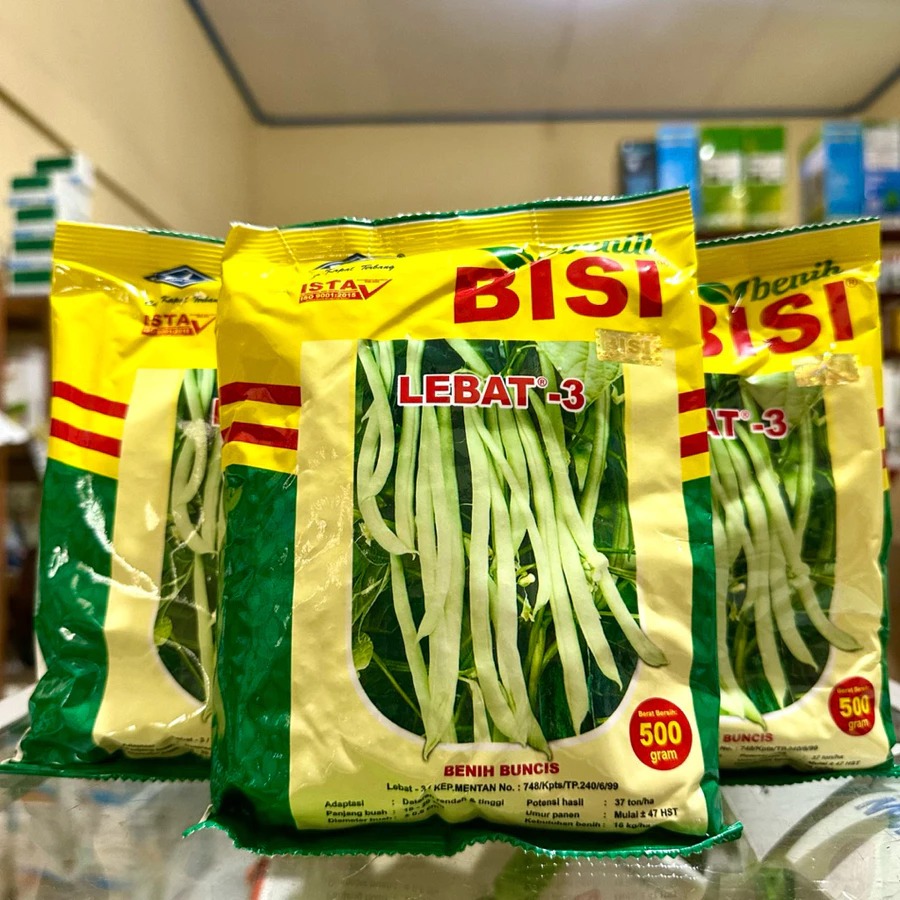 Benih Buncis LEBAT 3 500 gram Cap Kapal Terbang - Bibit Buncis Lebat 3