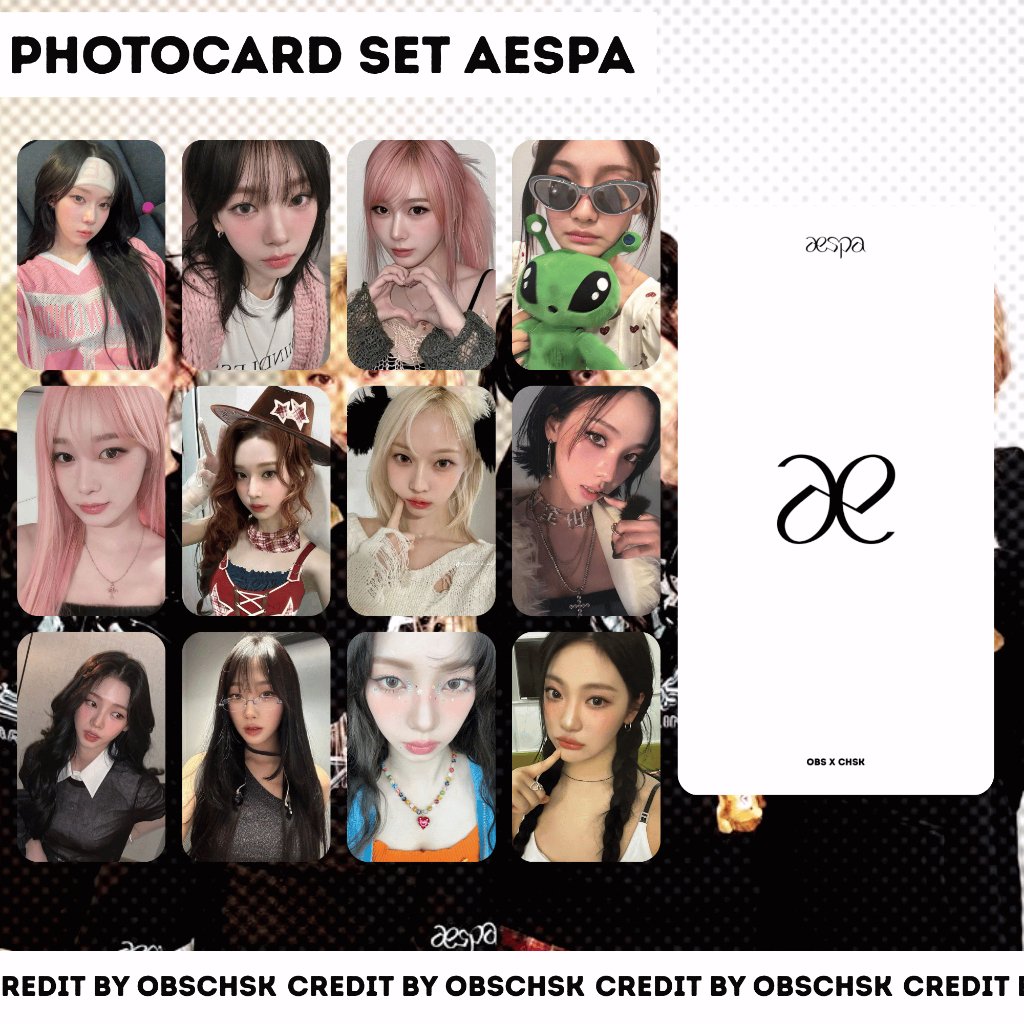 Photocard SET AESPA / Photocard set unofficial aespa / Pc unoff giselle karina winter ningning
