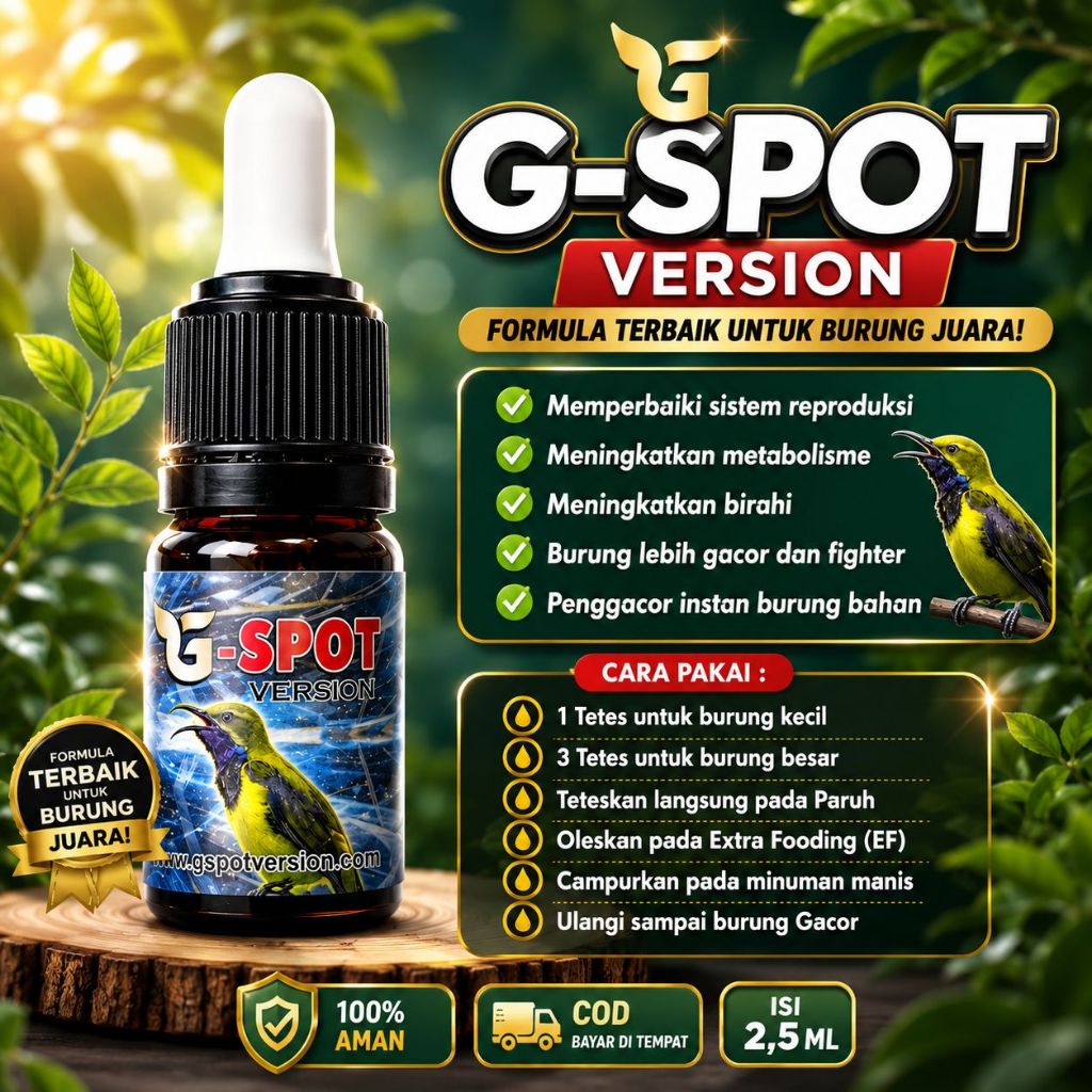 GSPOT G SPOT G-SPOT VITAMIN BURUNG GSPOT SUPLEMEN PENGGACOR BURUNG