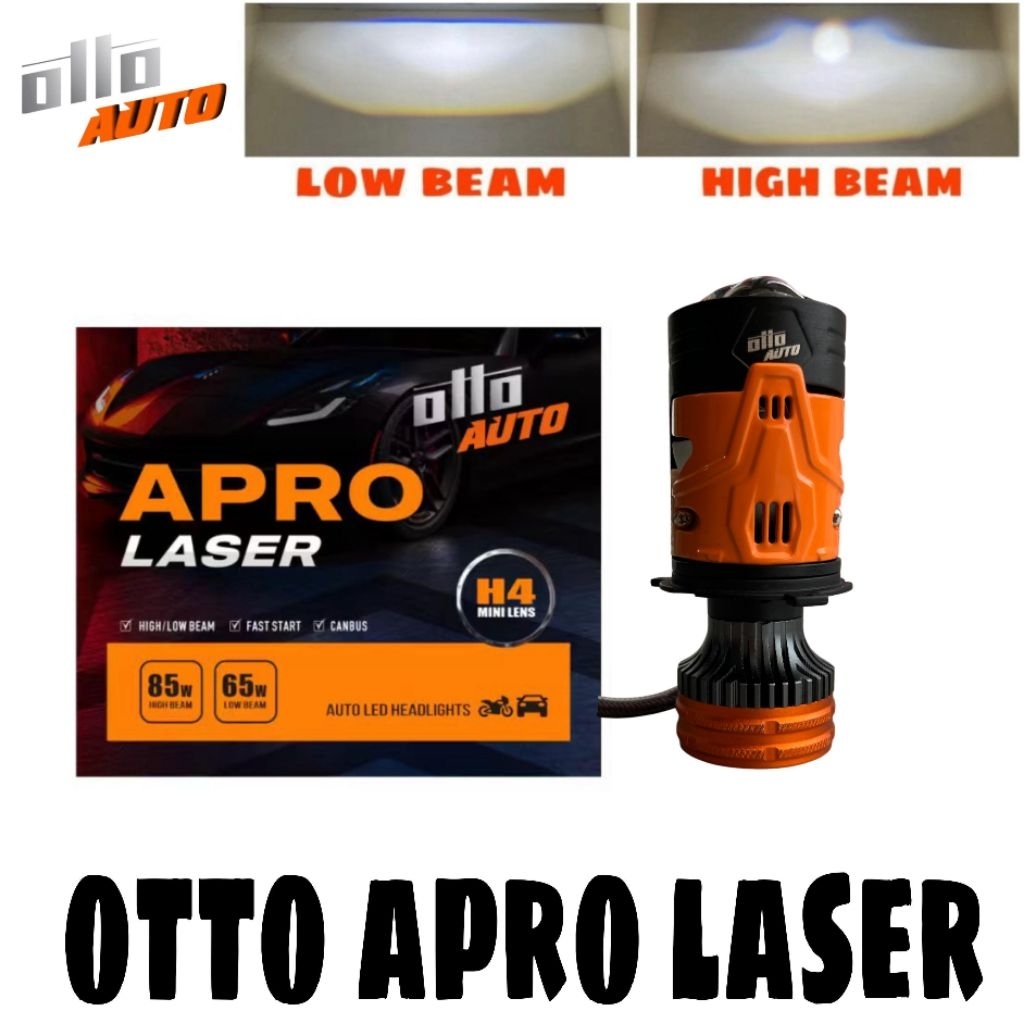 Lampu mini lens H4 Otto Apro Laser 65/80Watt Satuan