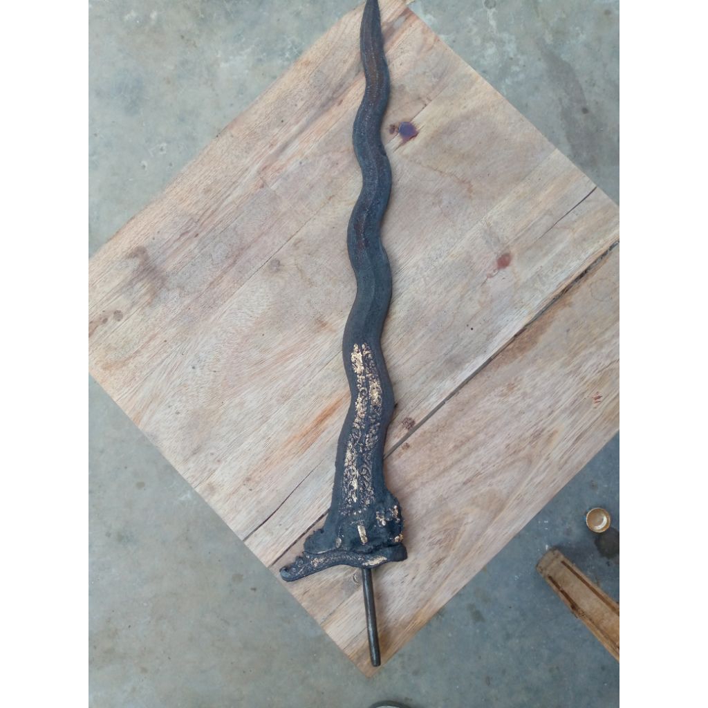Bilah Keris Asli Tempa Tangan – Motif Naga Luk Panjang • Koleksi & Hiasan Tradisional