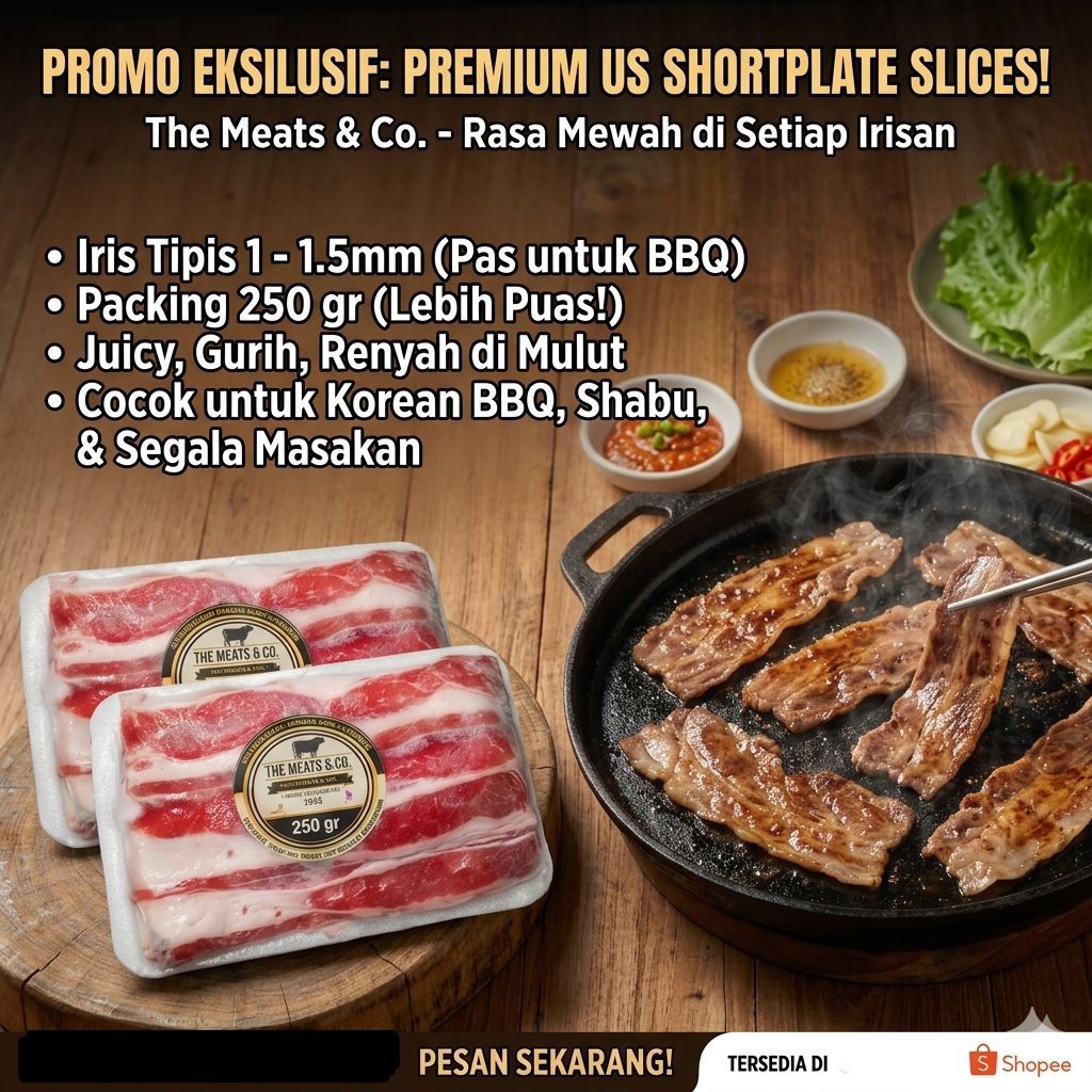 Daging Lapis US Shortplate Slices 125gr-250gr