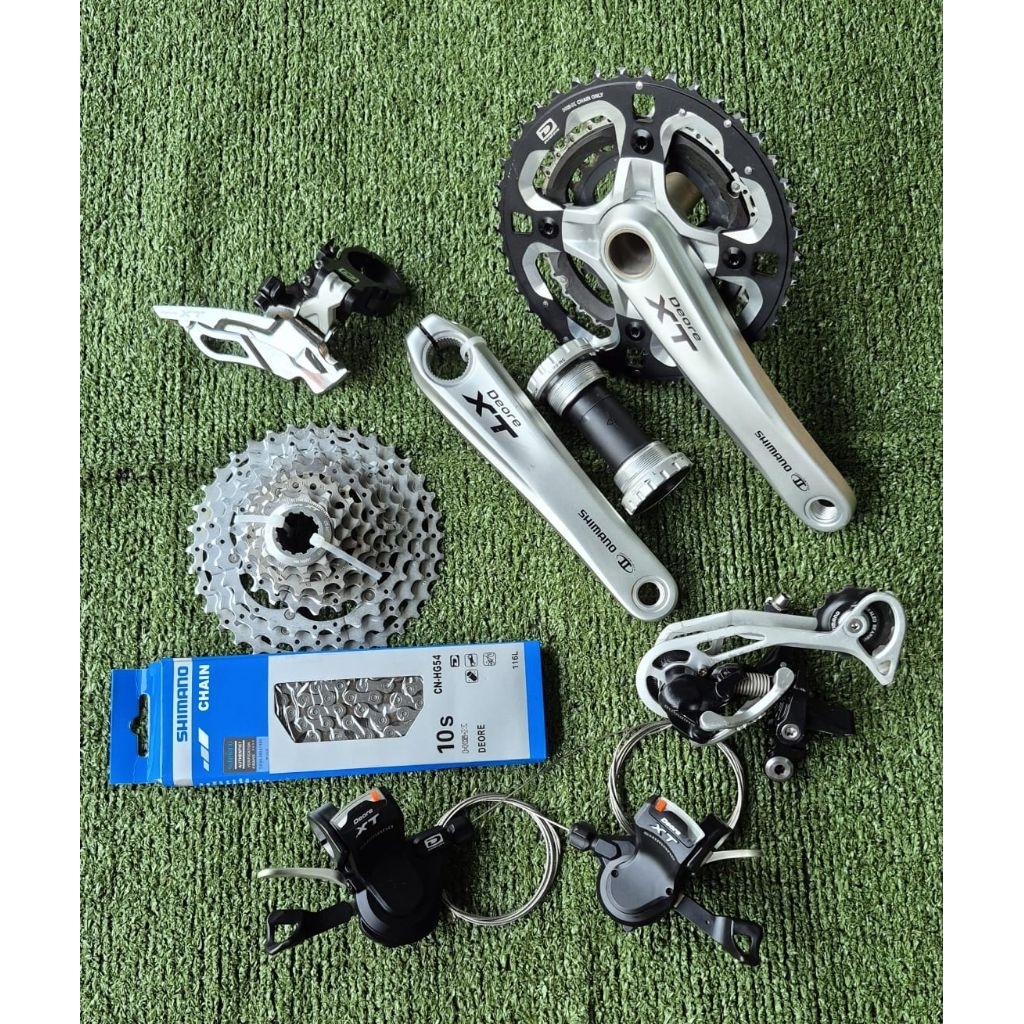 Groupset Mini Shimano Deore XT M770 3x10 Speed Original Second Mulus Like New Fungsi Normal Japan
