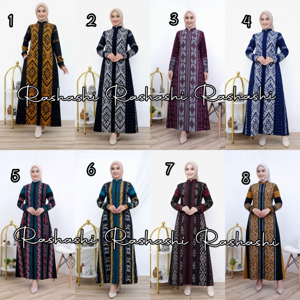 Ameena Gamis tenun troso ori maxy tenun asli jepara gamis etnik lebaran 2025 busui friendly ld 100 1