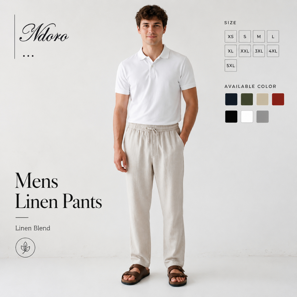 Gabriel Linen Pants | Celana Panjang Linen Pria | Resortwear