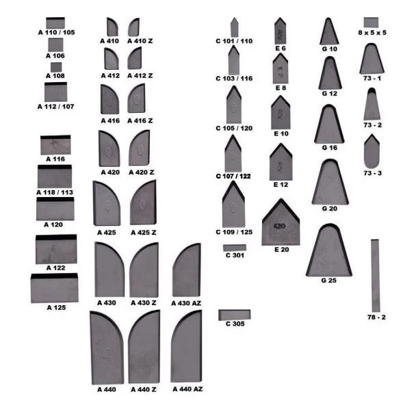 JCK Mata Widia C101 C103 C105 C107 Cemented Carbide Tip Betel Widia Batu Widia Mata Bubut Pahat Bubu