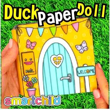 PAPER DOLL HOUSE BEBEK VIRAL DUCK HOUSE MAINAN EDUKASI MOTORIK ANAK BONEKA KERTAS BONGKAR PASANG