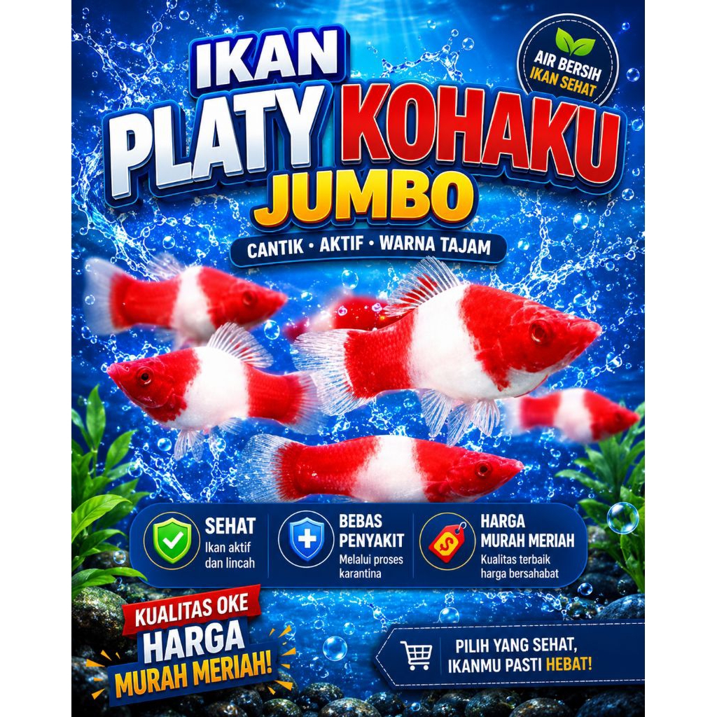 ikan platy kohaku jumbo