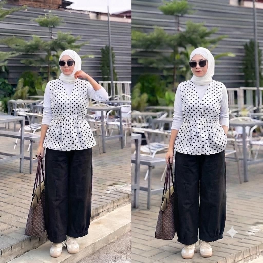 DAVINA 2IN1 by Chatifa Authentic | Setelan Premium | Setelan Celana | 100% Original