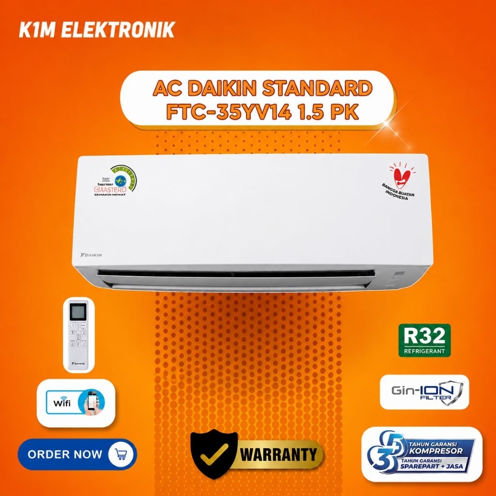 DAIKIN - AC SPLIT STANDARD 1.5PK - STC35YV