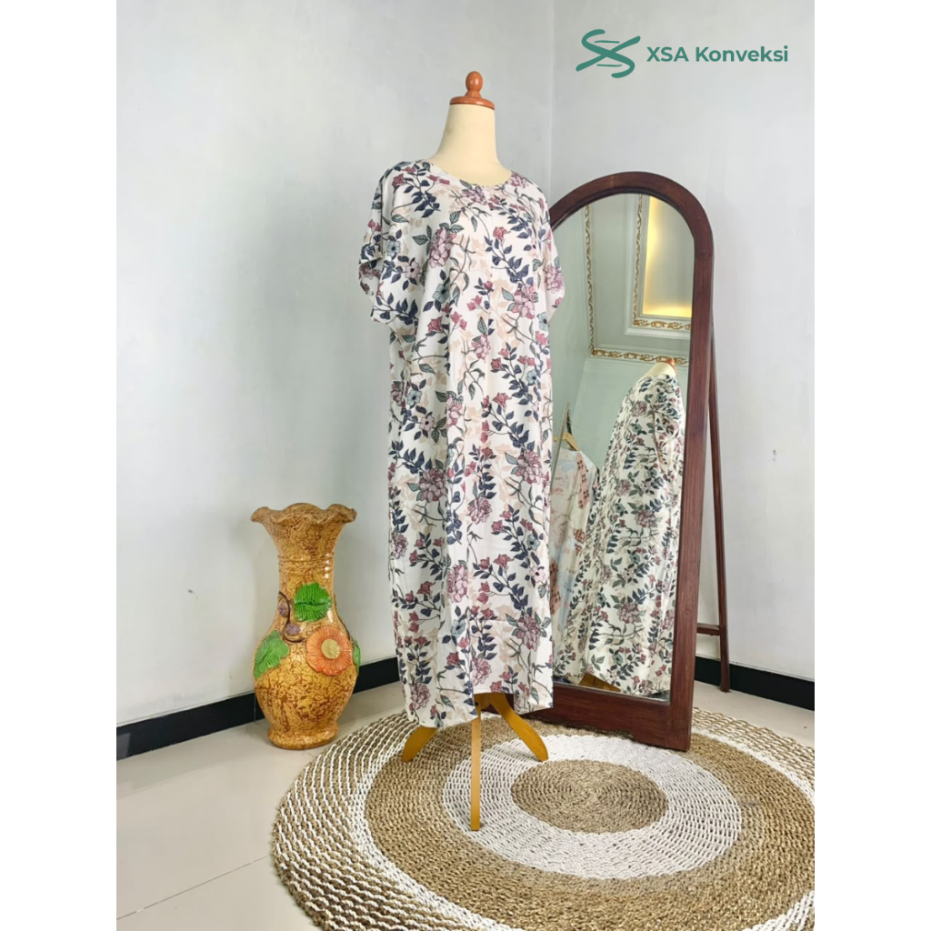 [BAHAN RAYON PREMIUM] Daster Kaftan | Daster Pendek | Adem, Lembut, Busui | Khalisa XSA Konveksi