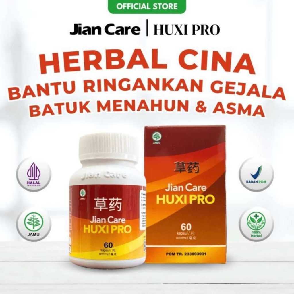 JIAN CARE HUXIPRO - ORIGINAL HERBAL CINA ALAMI MENGOBATI GEJALA BATUK MENAHUN & ASMA