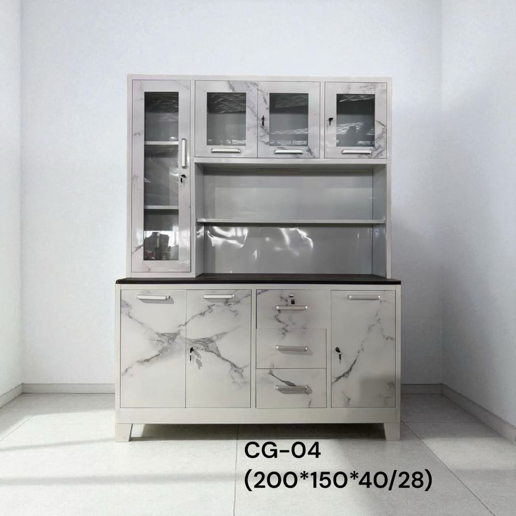 Lemari Dapur Plat Besi / Kitchen Set Besi / Lemari Dapur Besi Ukuran Jumbo / Rak Dapur Besi / Lemari