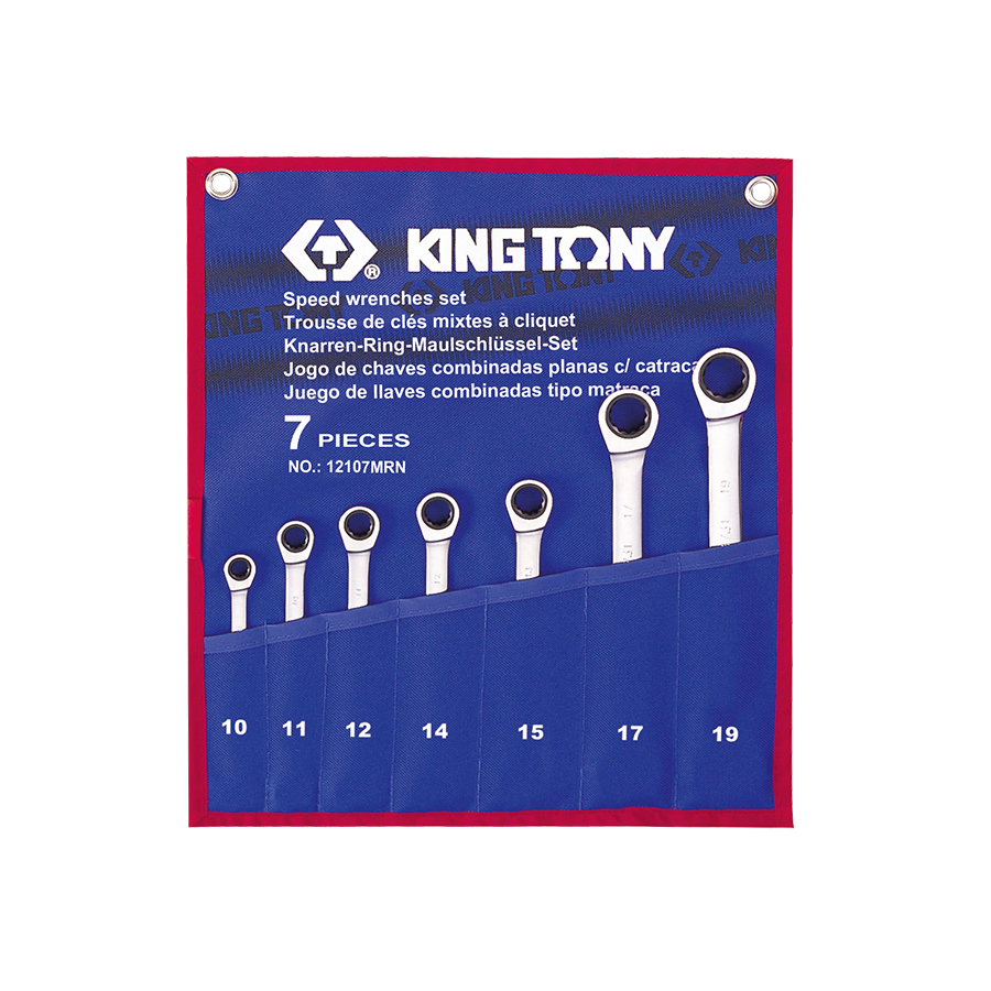 KING TONY 12107MRN 7 PC. Speed Wrench Set