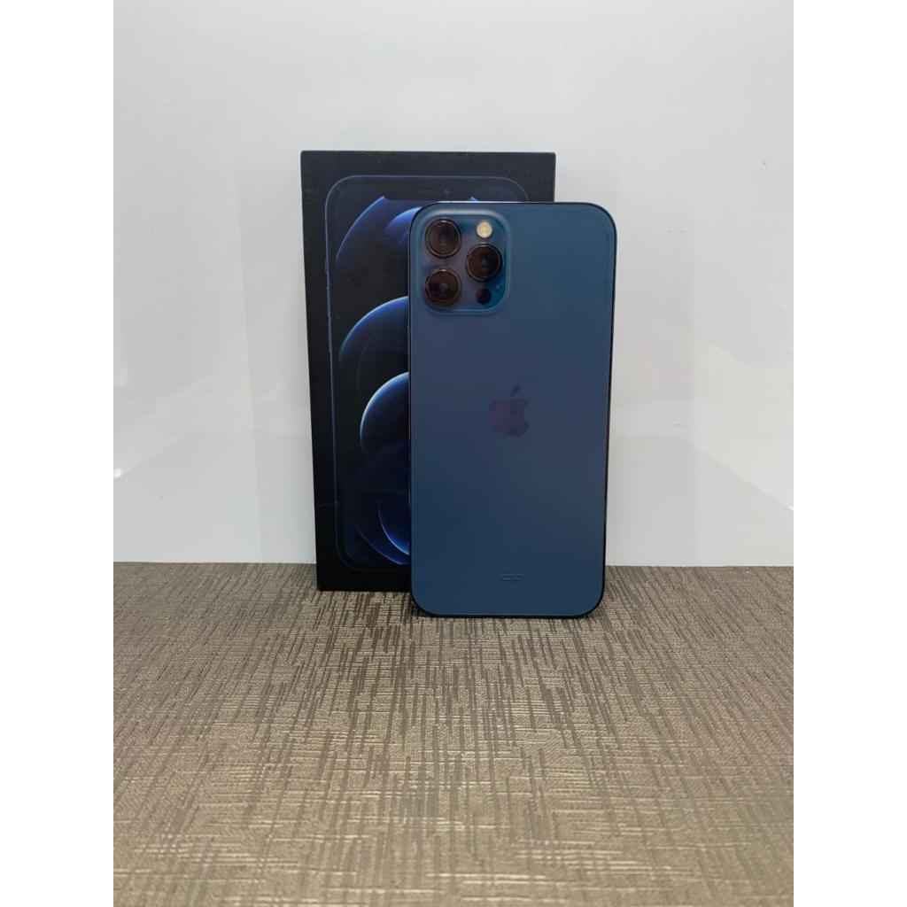 SECOND IPHONE 12 PRO MAX 128GB PACIFIC BLUE EX GARANSI RESMI INDONESIA