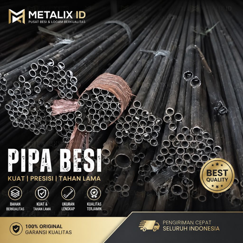 pipa besi od 7 mm id 5 mm x 1000 mm