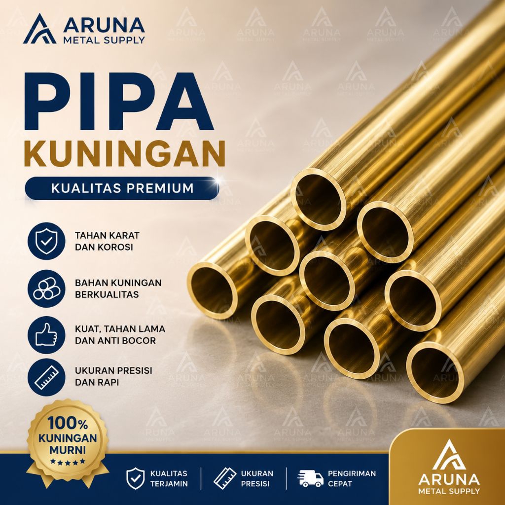 pipa kuningan Od 10 mm Id 8 mm x 80cm