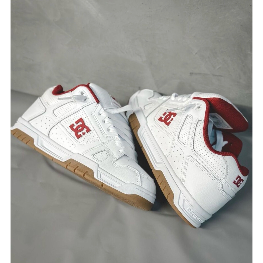 DC SHOES STAG - WHITE BRICK RED GUM
