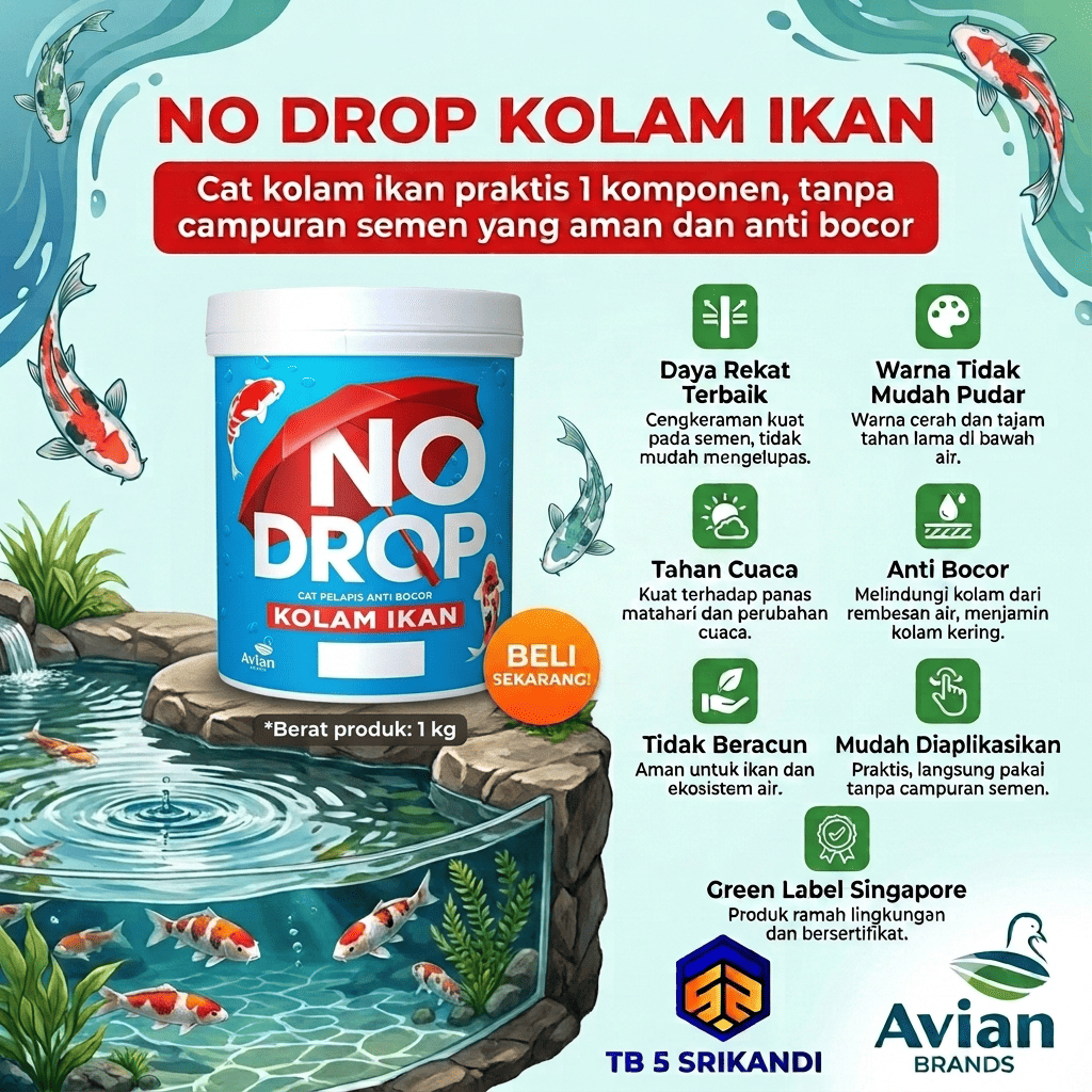 Cat Kolam Ikan / Cat No Drop Kolam Ikan 1 Kg