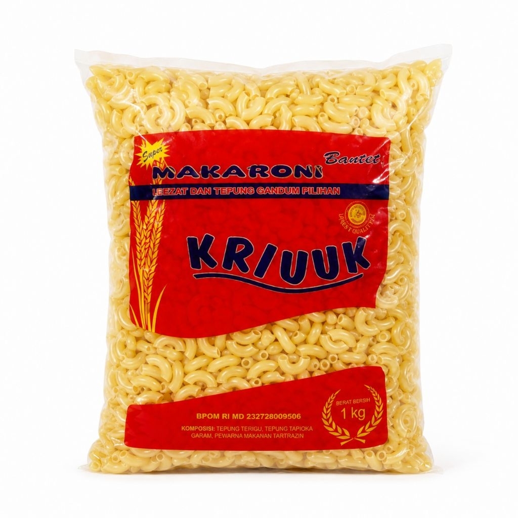 MAKRONI KRIUK MENTAH/MAKRONI BANTET/KERUPUK MAKRONI/ MAKRONI KRIUK/MAKRONI SEBLAK