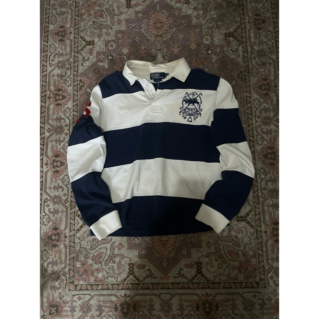 KAOS POLO RUGBY WHITE BLUE SECOND