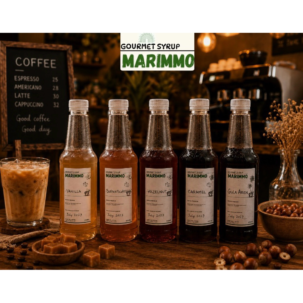 MARIMMO GOURMET syrup kopi syrup caramel syrup ButterScoth gula aren cair