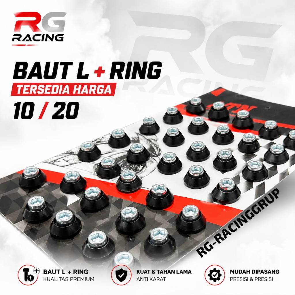 Baut posh / Baut monel L / Baut plat nomor Baut L ukuran10 body motor baut variasi baut monel {harga