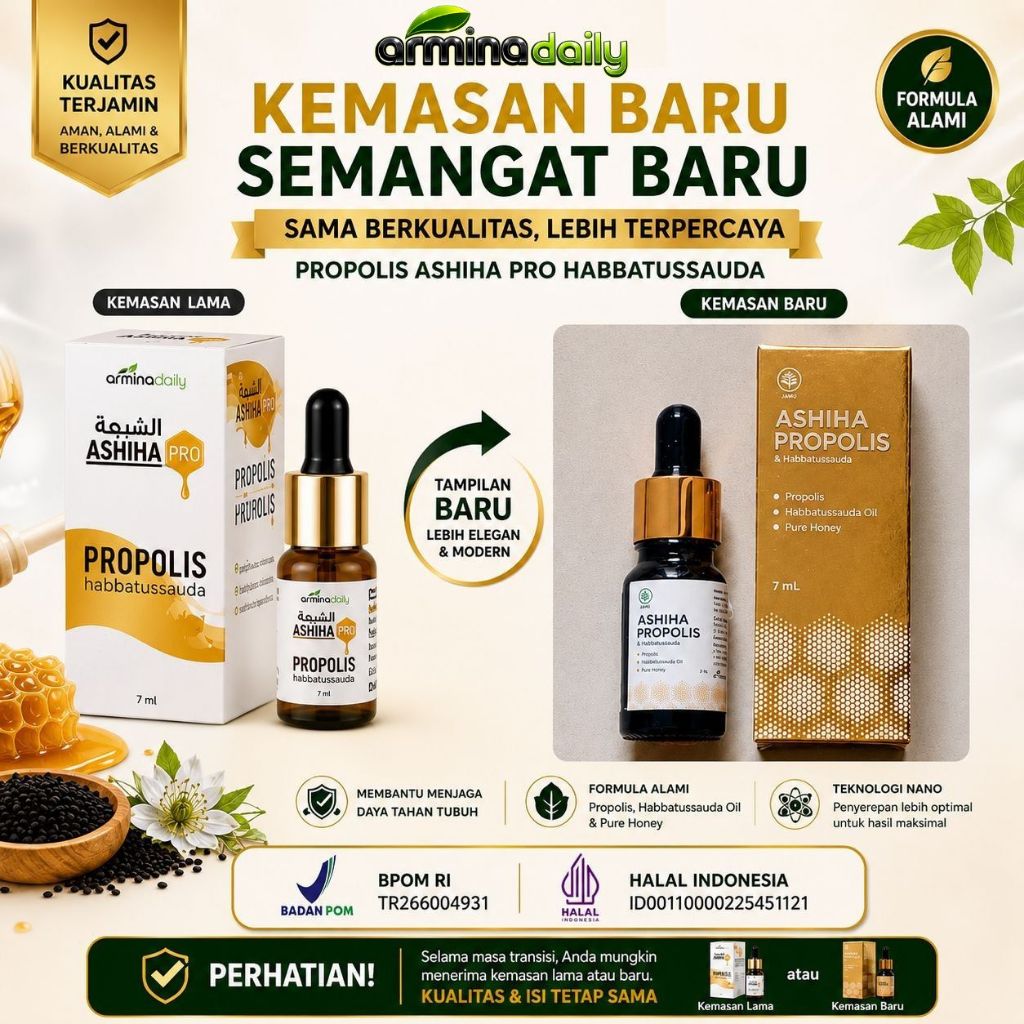 Original Ashihapro Propolis Habbatussauda Armina Daily