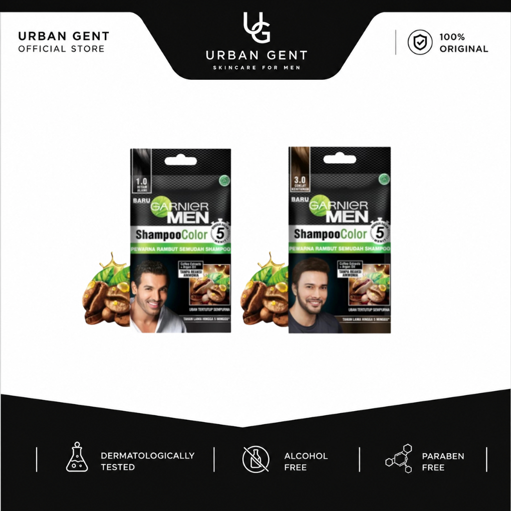 Garnier Men Shampoo Color Pewarna Rambut Pria
