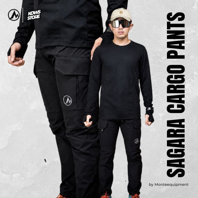 MONTE EQUIPMENT SAGARA CARGO PANTS - CELANA SAMBUNG 2IN1 GUNUNG HIKING PRIA WANITA - CELANA PANJANG 