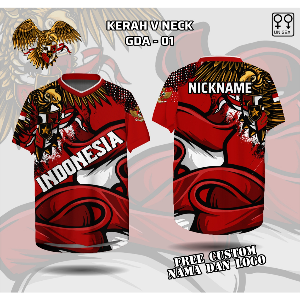 jersey garuda indonesia terbaru baju garuda merah putih kaos garuda custom nama logo