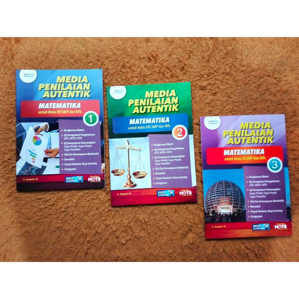 Buku Matematika SMP / MTS Kelas 7 8 9 MP / Media Pena / Media Penilaian Autentik Tiga Serangkai Edis