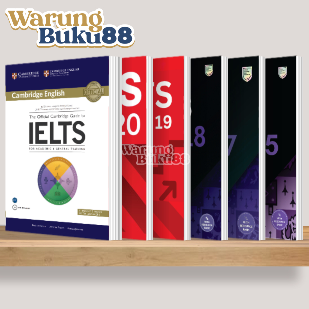 CAMBRIDGE IELTS ACADEMIC EDISI 15-20 WITH OFFICIAL GUIDE FREE AUDIO
