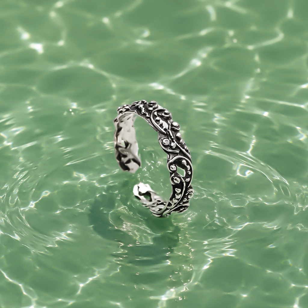 Cincin Kaki Wanita Perak 925 Asli Model Jawan Bali Adjustable