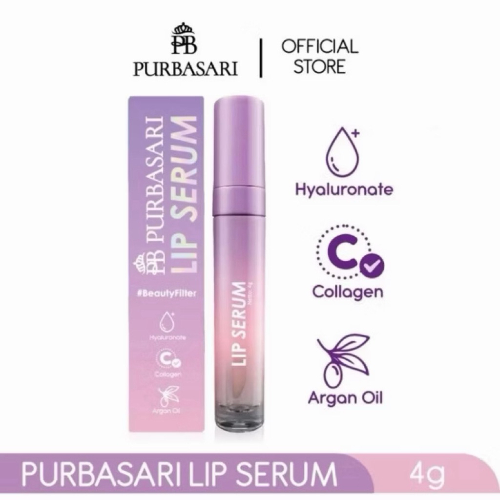 AMORA - PURBASARI Lip Serum 4gr - Serum bibir melembabkan mencerahkan menutrisi