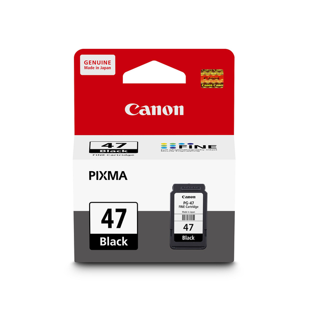 CARTRIDGE CANON PG-47 BLACK For PRINTER: E3170, E3370, E3470, E400, E410, E460, E470, E480, E4270, E