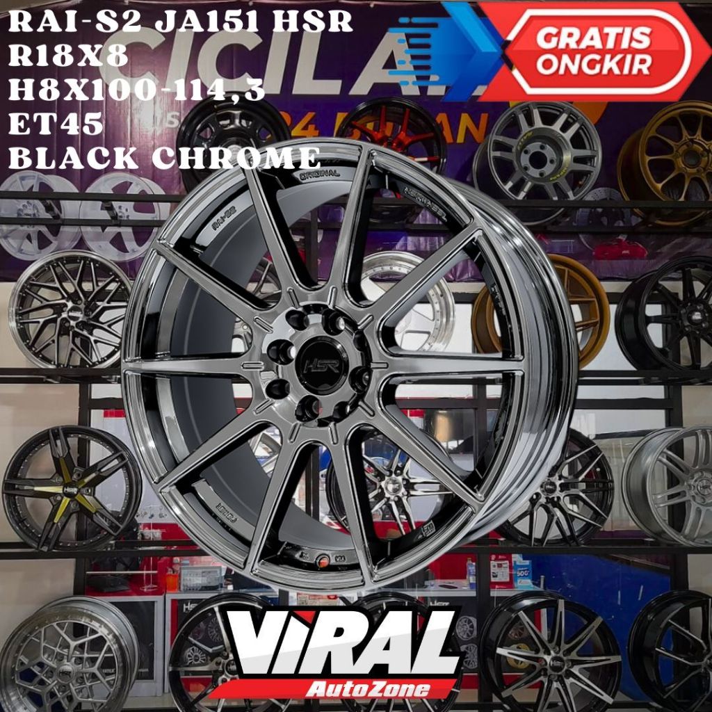 Velg Mobil RAIZE, FREED, VINFAST, JAZZ, KIJANG, Ring 18 HSR RAI S2 R18