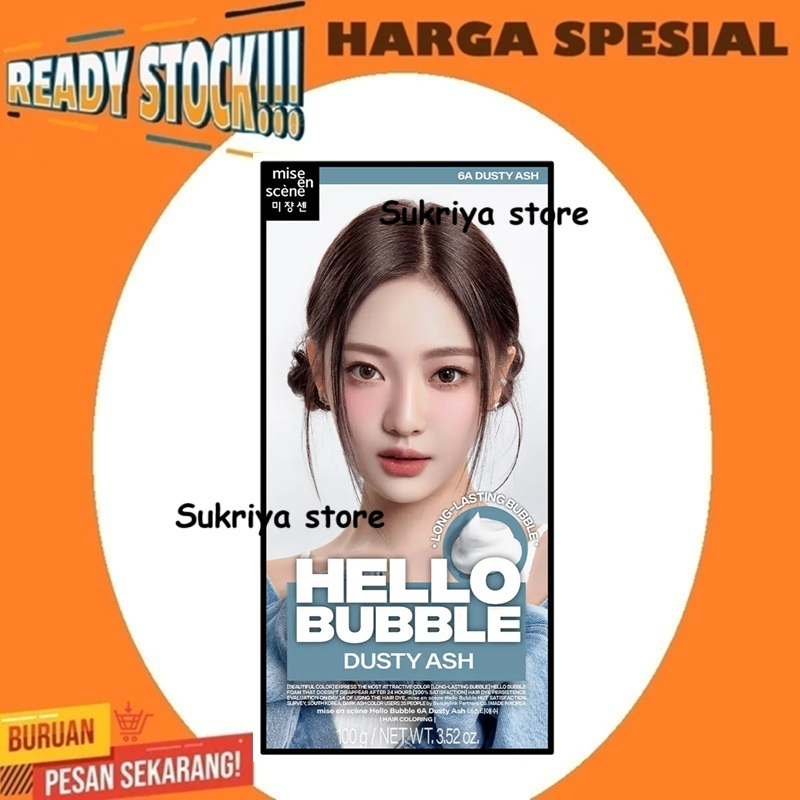 Mise En Scene Hello Bubble Dusty Ash Foam Hair Color Pewarna Rambut Cat Semir Helo Colour Colors