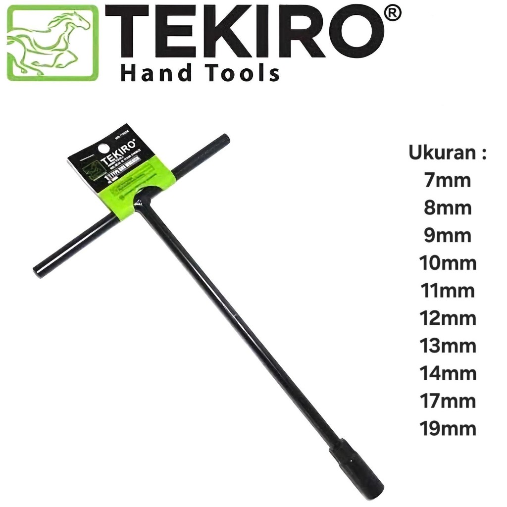 Tekiro Kunci Sock Sok T Hitam T Type Wrench 7 8 9 10 11 12 13 14 mm