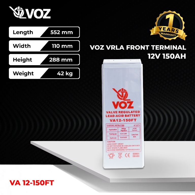 Voz 12V 150Ah VRLA Front Terminal