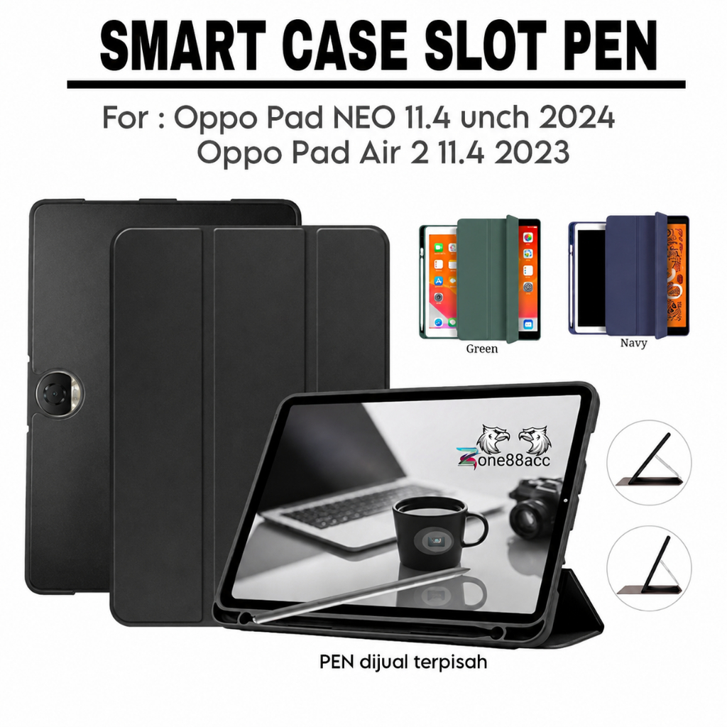 Smartcase Slot pen Oppo Pad NEO 2024/Oppo Pad Air 2 2023 11.4"inch/ case oppo pad neo  casing oppo p