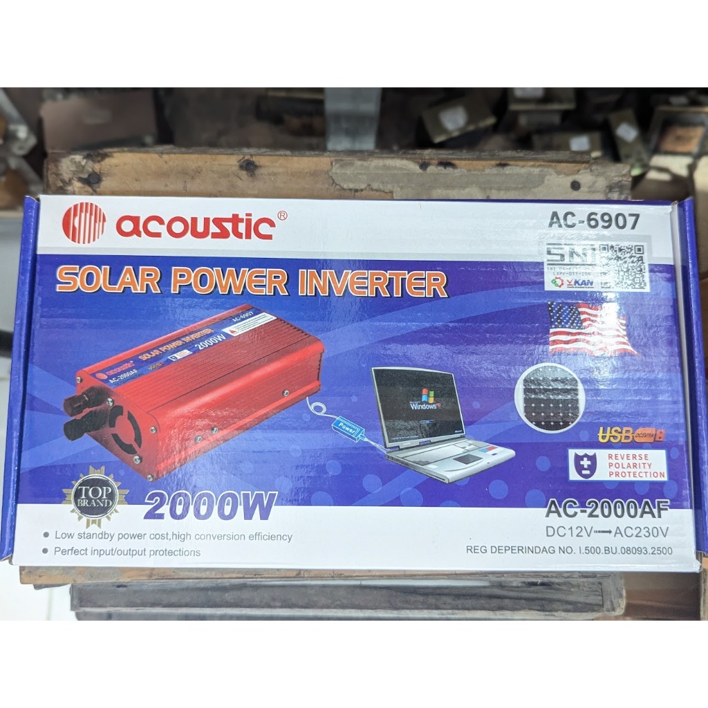 Power inverter Acoustic 2000 watt + USB. DC ke AC