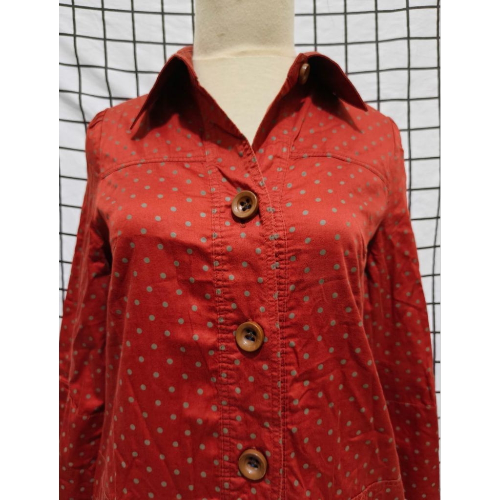 Atasan/Tunik Polka Merah Bata