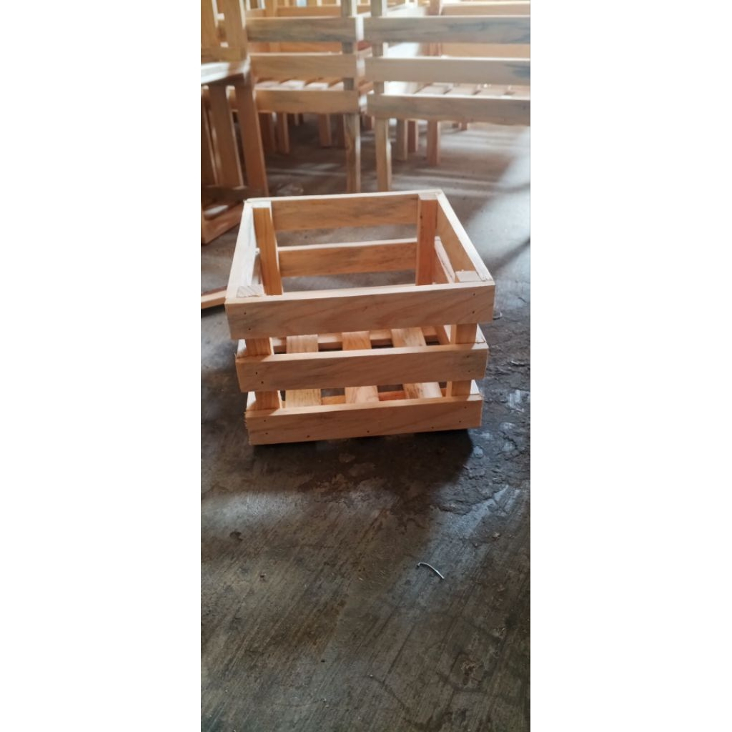 pot kayu tanpa kaki ukuran 20/pot anggrek/pot bunga/pot aesthetic