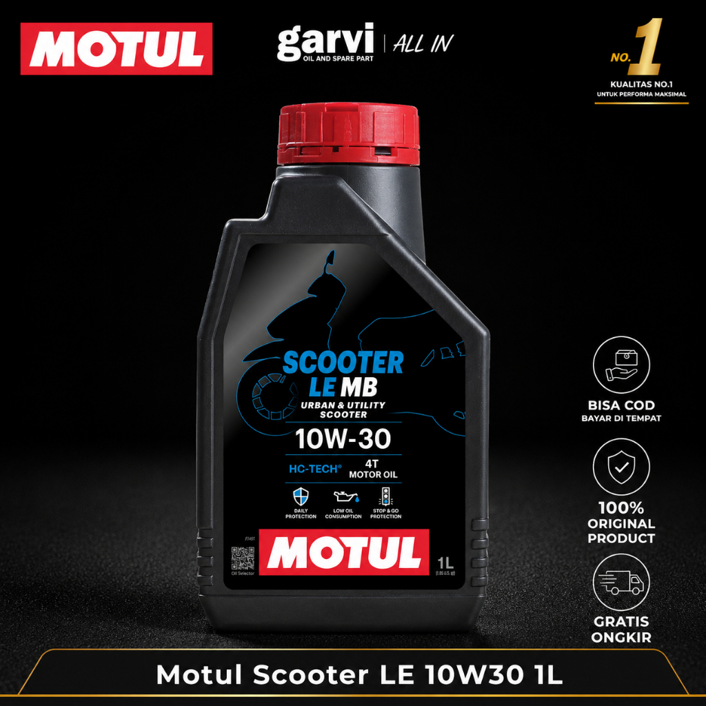 Oli Motul Matic Motul Scooter LE 10W30 1L - Oli Matic Motorcycle Oil *Original